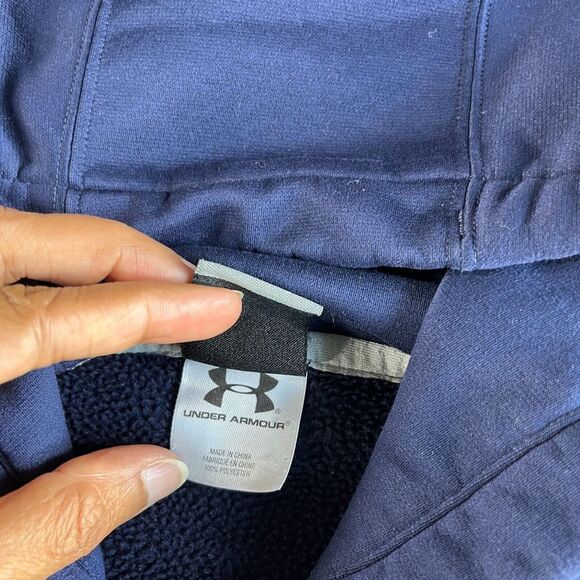 Under‎ Armour Sweater Mens Extra Large Blue Hoodie Sweatshirt Casual Outdoor - Picture 7 of 14